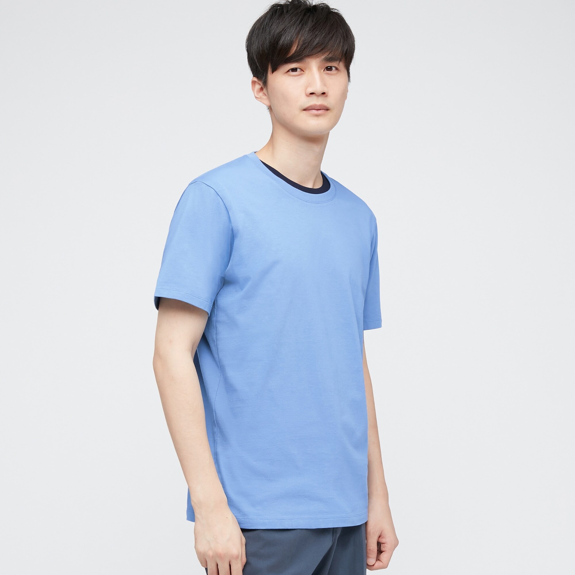 Brand New Uniqlo Supima Cotton Tshirt S Navy Mens Fashion Tops   Sets Tshirts  Polo Shirts on Carousell